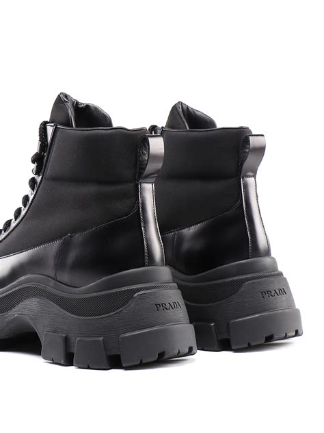 prada pegasus chunky ankle boots.